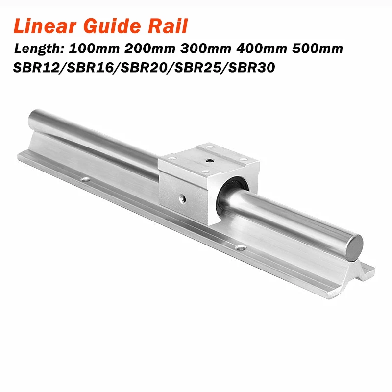 

1 шт. линейная направляющая L: 100 мм 200 мм 300 мм 400 мм 500 мм SBR12/16/20/25/30 линейный Beare Block полностью опорная направляющая для фрезерного станка с ЧПУ