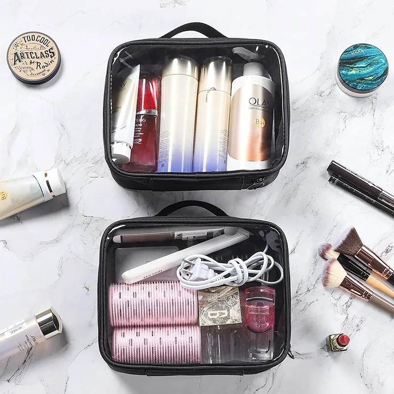 Portable Travel Wash Bag Female Transparent Waterproof Makeup Storage Pouch Large Capacity Cosmetic Organizer Beauty Women Case