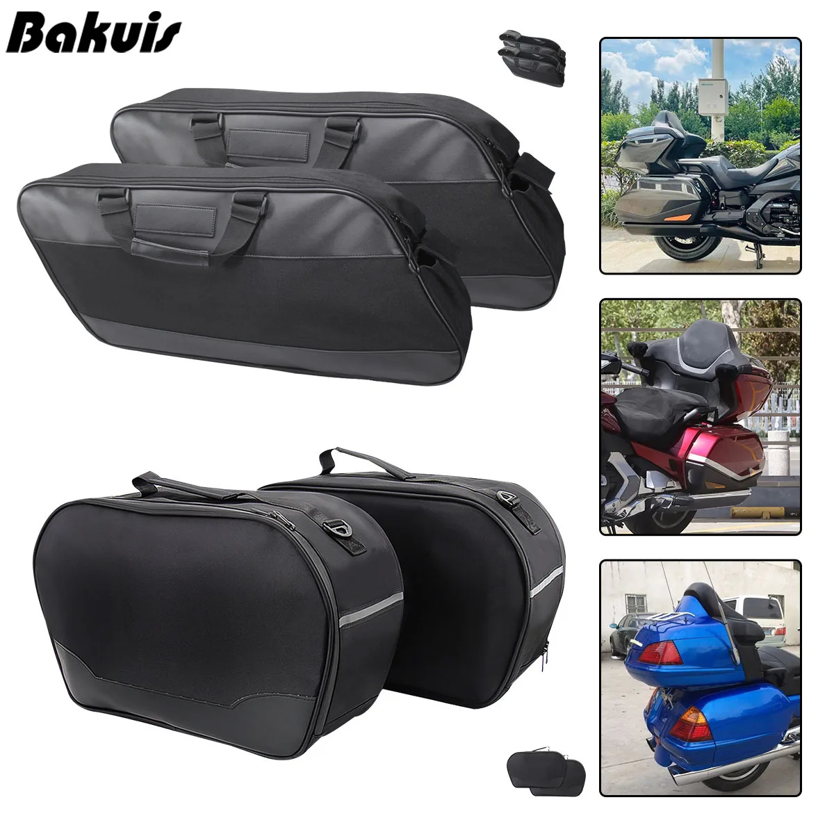 

Сумка на седло для мотоцикла, чемодан с подкладкой для Harley Touring Road King Electra Street Glide Ultra Tour FLTR FLHX 93-23