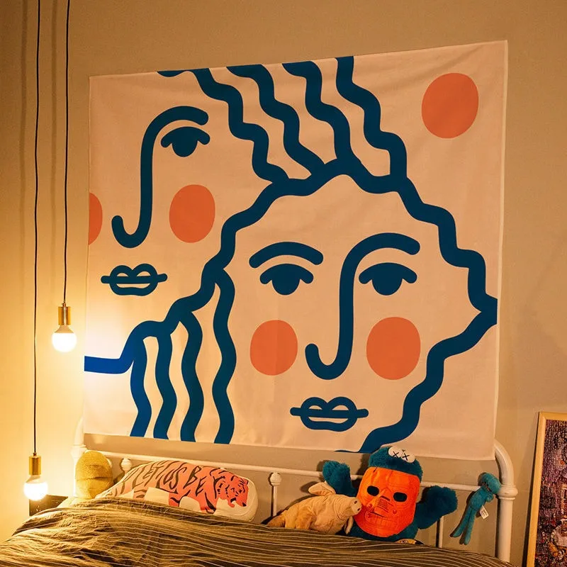 Cartoon Background Cloth Wall Decorative Tapestry Home Living Room Tapestry