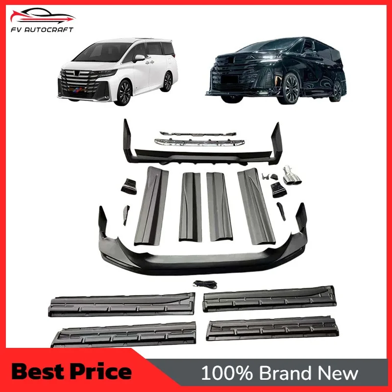 【2026】2026 New GR Style Fit For Toyota Vellfire 40 Series (VF40) 2023-2025 ABS Material Conversion Kit With Muffler Tips Body Ki