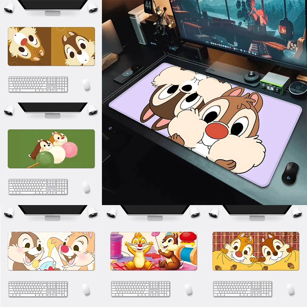 

Mousepad HD Printing Computer Gamers Locking Edge Non-slip Mouse Pad Cute Chip 'n' Dale XXL90x40cm Keyboard PC Desk Pad