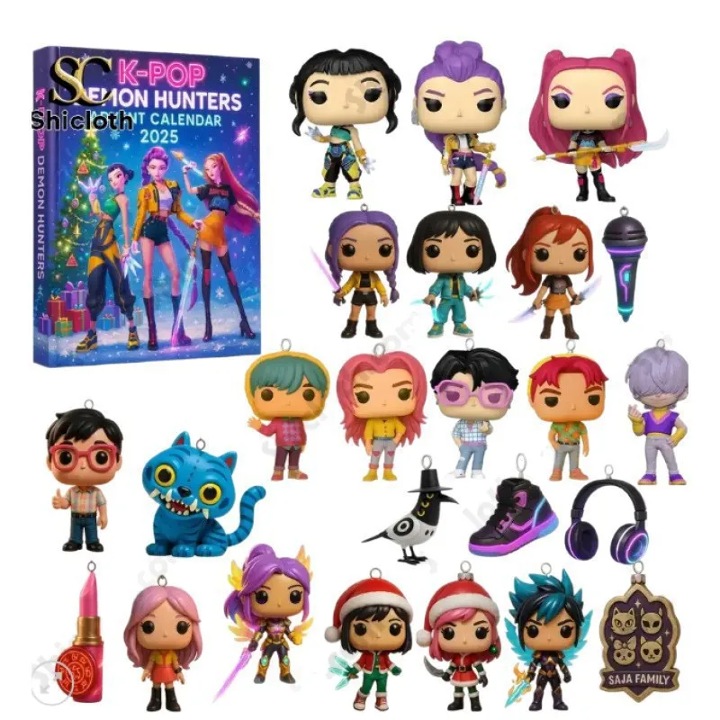 Korean Wave Devil Hunter Blakpink kommt zum Feiertag Blind Box Weihnachtsbaum Dekoration Kunststoff Anhänger