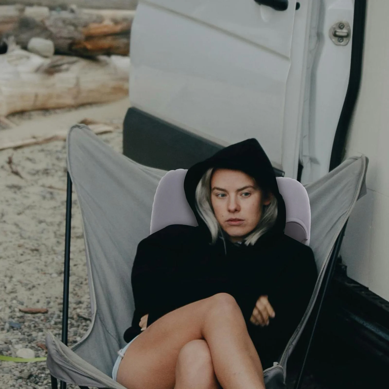 Inflatable Travel Pillow Compact Lightweight Ergonomic for Airplane Camping Beach Portable Inflatable Neck Pillow Comfortable