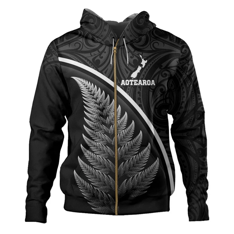 New Zealand Waitangi Day Lizards Maori Graphic Zip Hoodie New In Hoodies & Sweatshirts Hoodies For Men Pullover Coat Y2k Tops