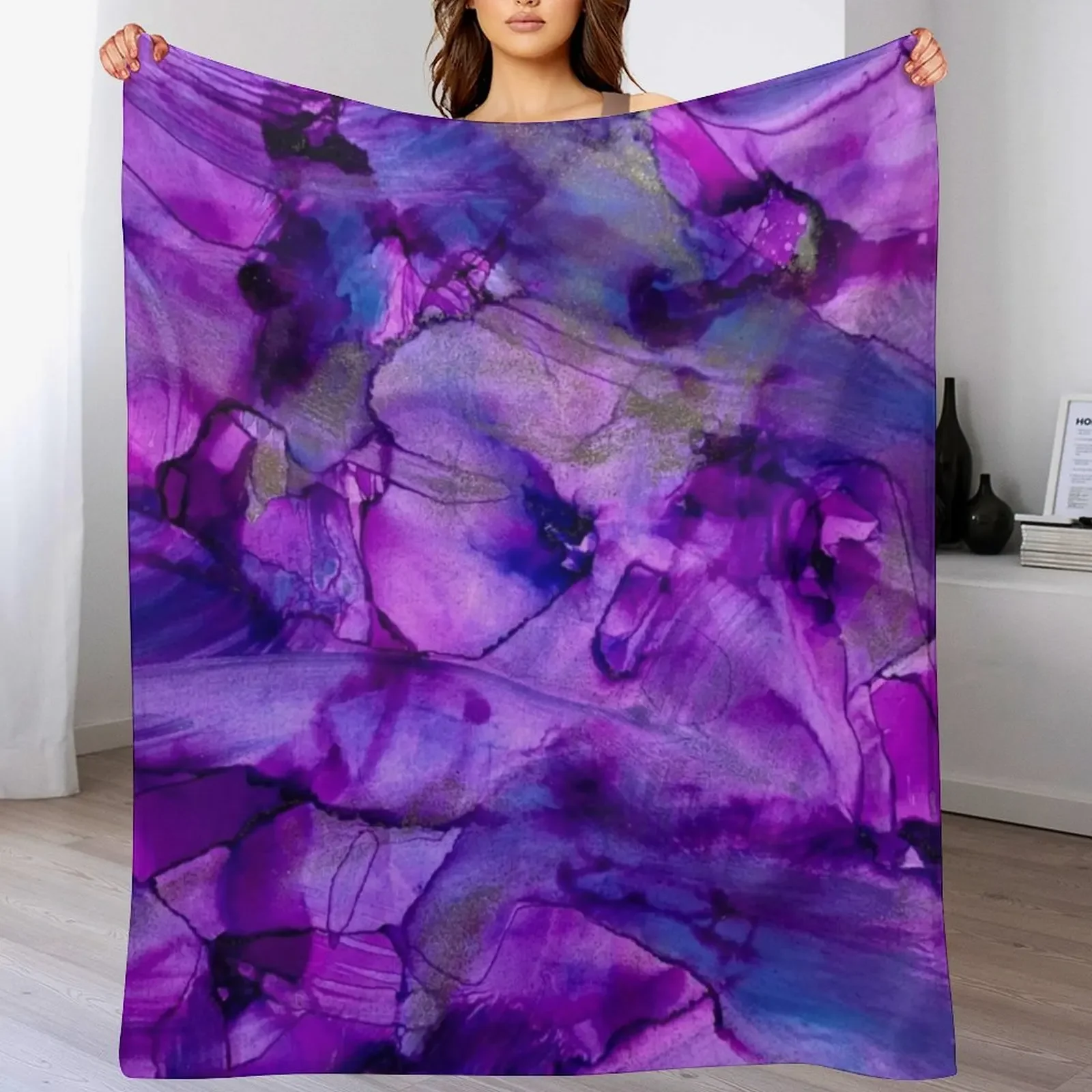 

Purple Pop Throw Blanket blankets and throws valentine gift ideas Decorative Sofas Furry Blankets