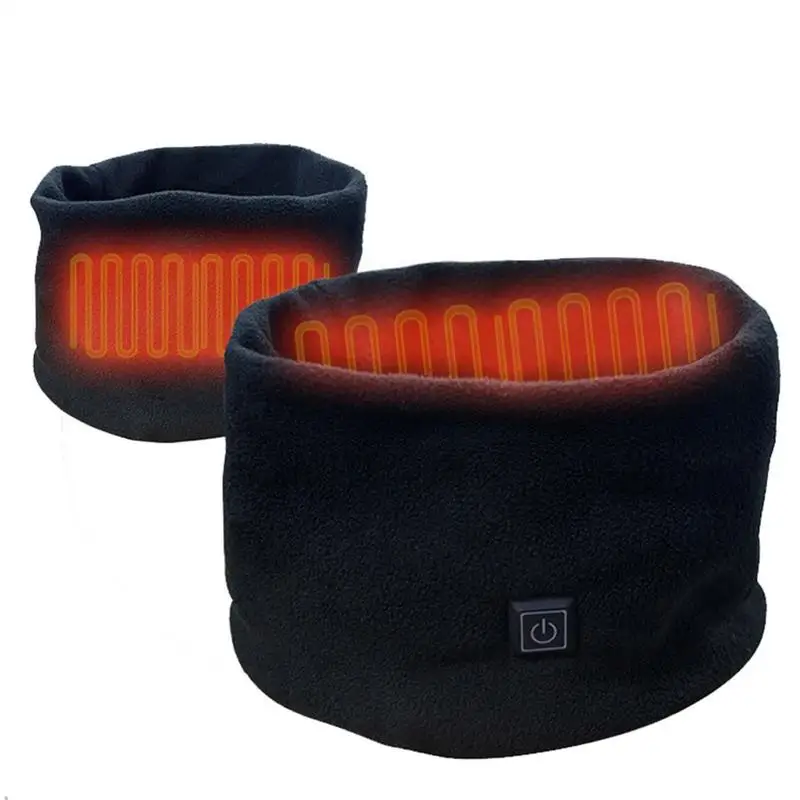 USB Electric Heating Scarf Cold Weather Neck Warmer Washable Men Autumn Hat Scarf 3 Temperature Modes For Women Man