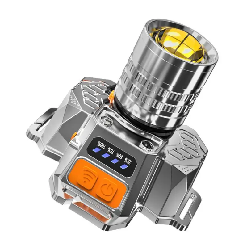 방수 강한 헤드램프 헤드 마운트 야외 낚시 램프, 줌 야간 낚시 야외용 충전식 손전등