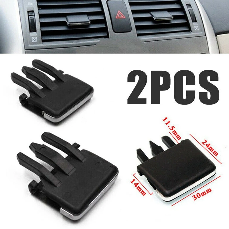 Front Center Side Air Vent saída Tab Clips, AC Vent Ajuste Fivela Kit de reparo para Toyota Corolla 2009-2013, 2X