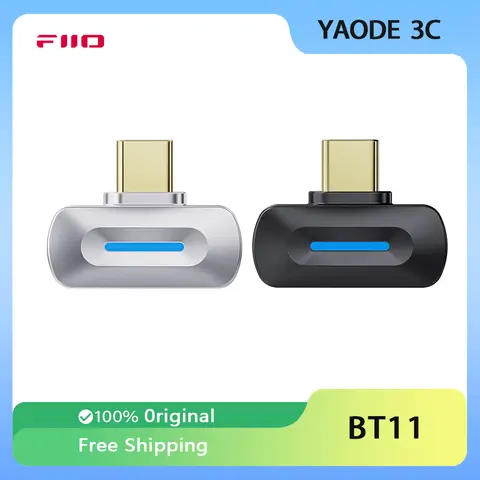 Fiio bt11 tipo-c bluetooth 5.4 transmissor para jogador de jogo móvel fone de ouvido portátil suporte sem fio ldac aptx adaptável