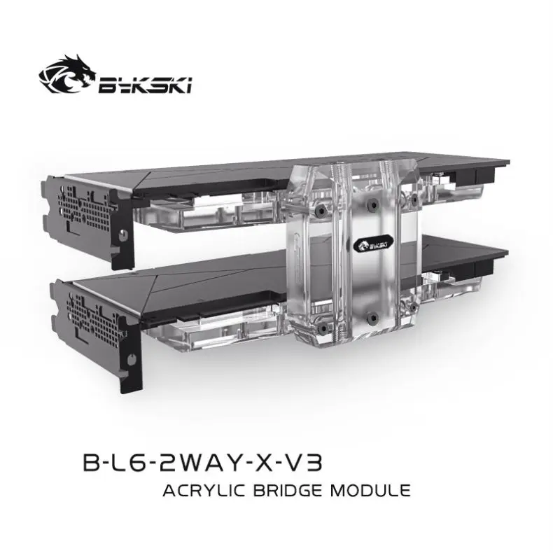 

Bykski B-L6-2WAY-X-V3 Graphics Card GPU Waterway Connection Adjustment Bridge Water Block Quad GPU SLI/CF Terminal for Graphics