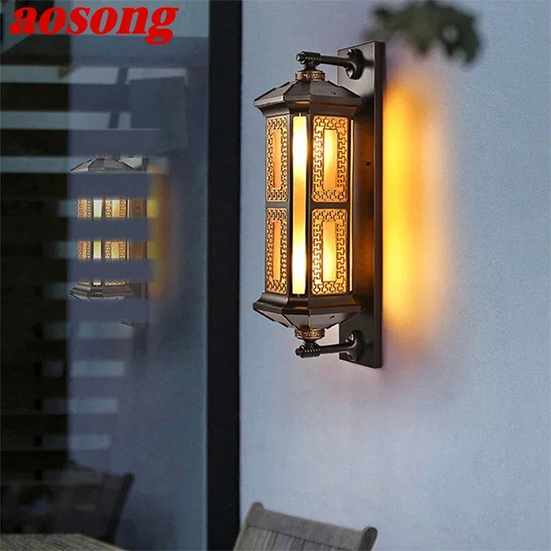 

AOSONG Contemporary LED Outdoor Wall Lamps Electric Simplicity Waterproof Balcony Hallway Courtyard Villa Gate Hotel