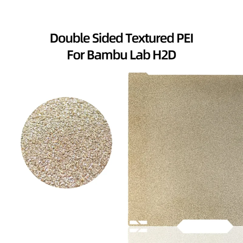 

AT93-для Bambu Lab H2D рабочая пластина двухсторонняя текстурированная пластина PEI пружинный стальной лист нагревательная кровать для Bambulab H2d