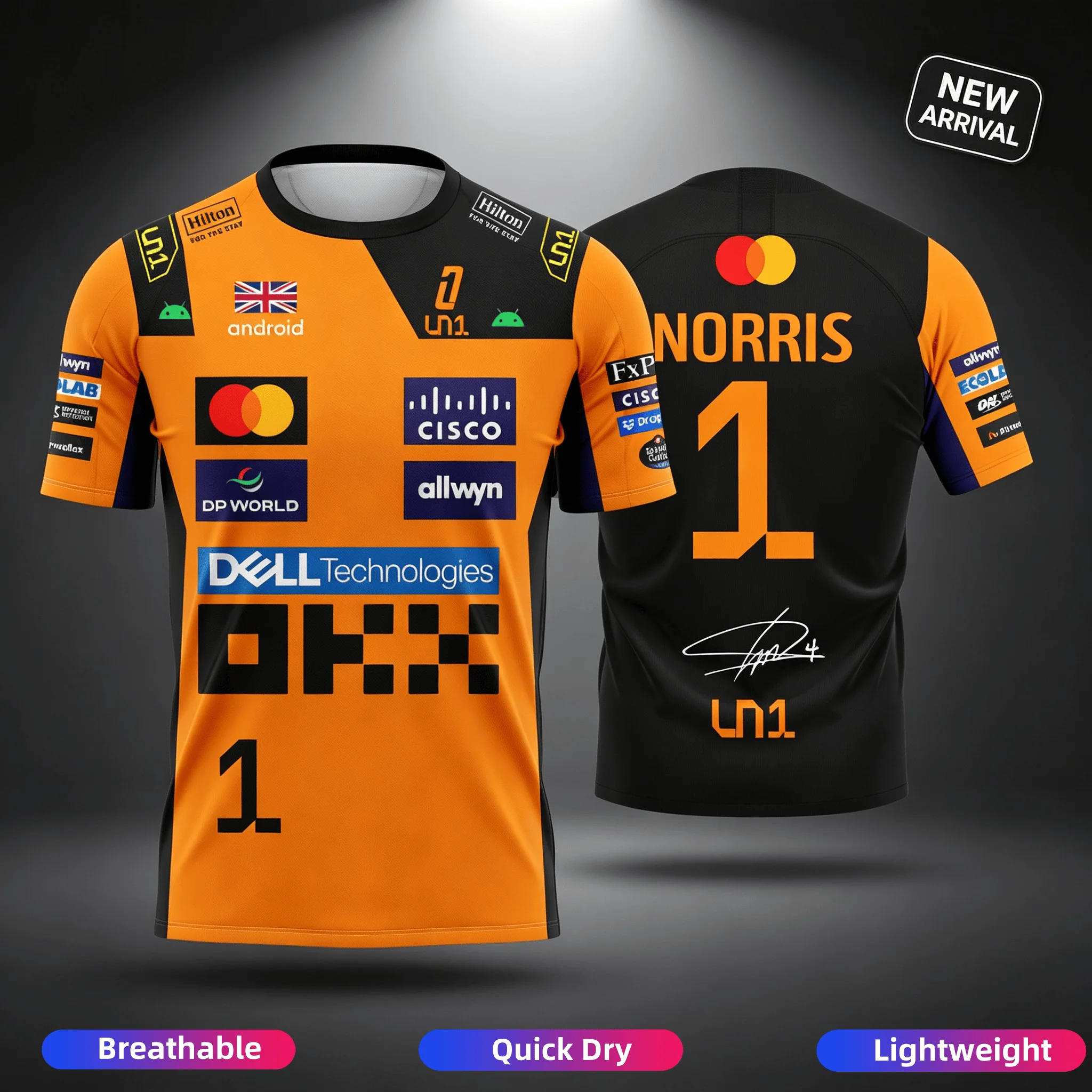 2026 New Jersey for Racing T-Shirt Rider #1 Lando Norris Rider #81piastri Fan Casual Clothing Breathable Family Kids Tees Tops