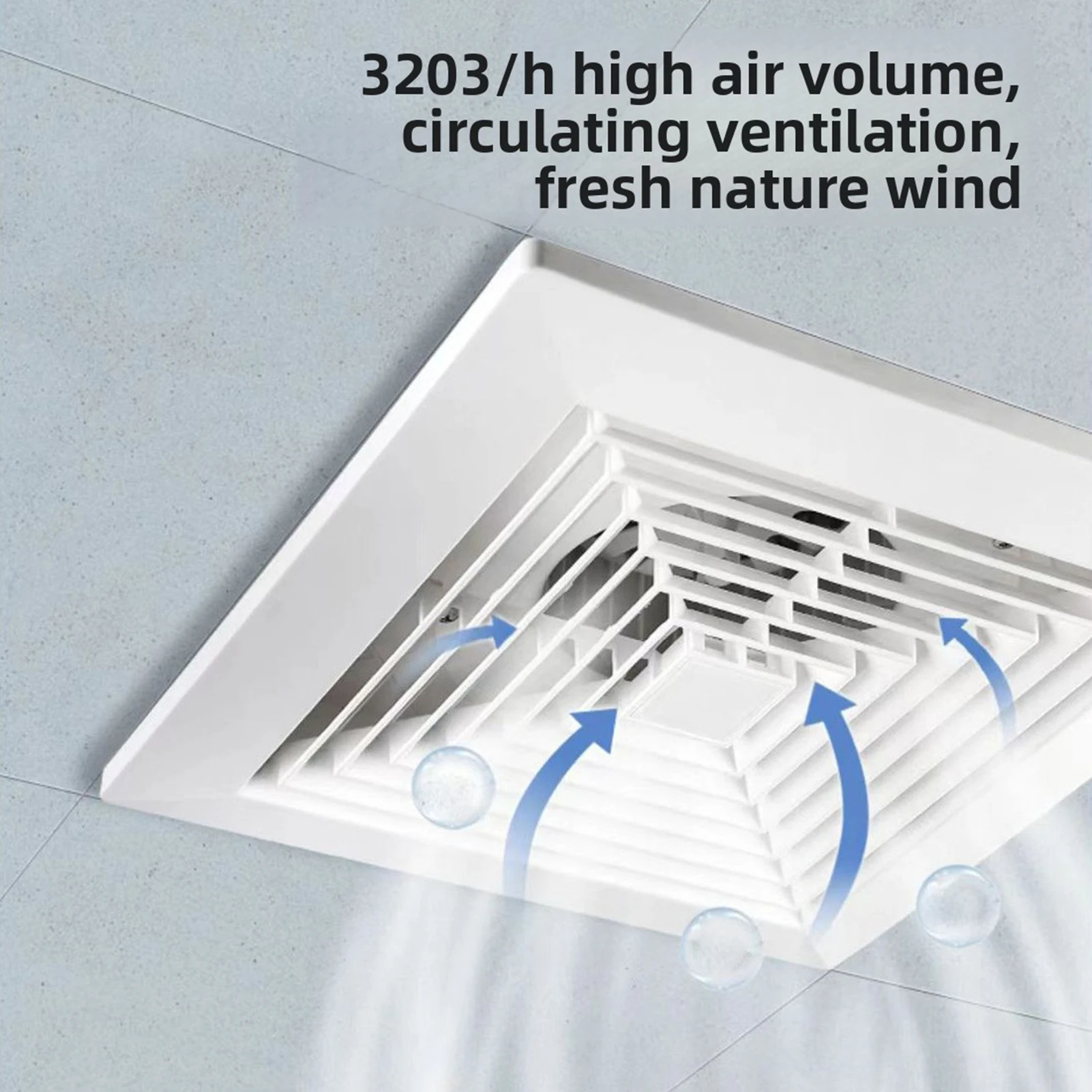 Home Bathroom Exhaust Fan - Badkamer-afzuigventilator, inbouw plafondventilator, krachtige stille ventilator