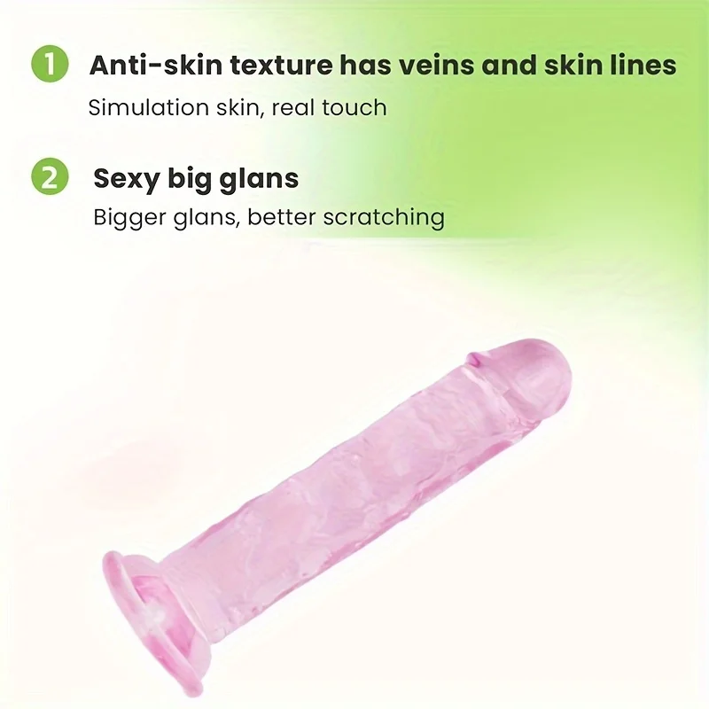 Adult Supplies Sex Toy Big Crystal Clear Jelly Realistic Dildo With Suction Cup Huge Transparent Penis Dick Anal Plug Butt Plug