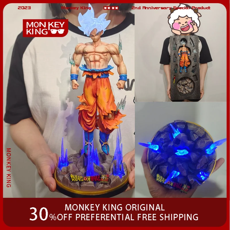 

32 см Dragon Ball Z Ultra Instinct Фигурка Сон Гоку GK HLS Can Glow Аниме Экшн Коллекция Настольные Украшения Детские Игрушки Подарок