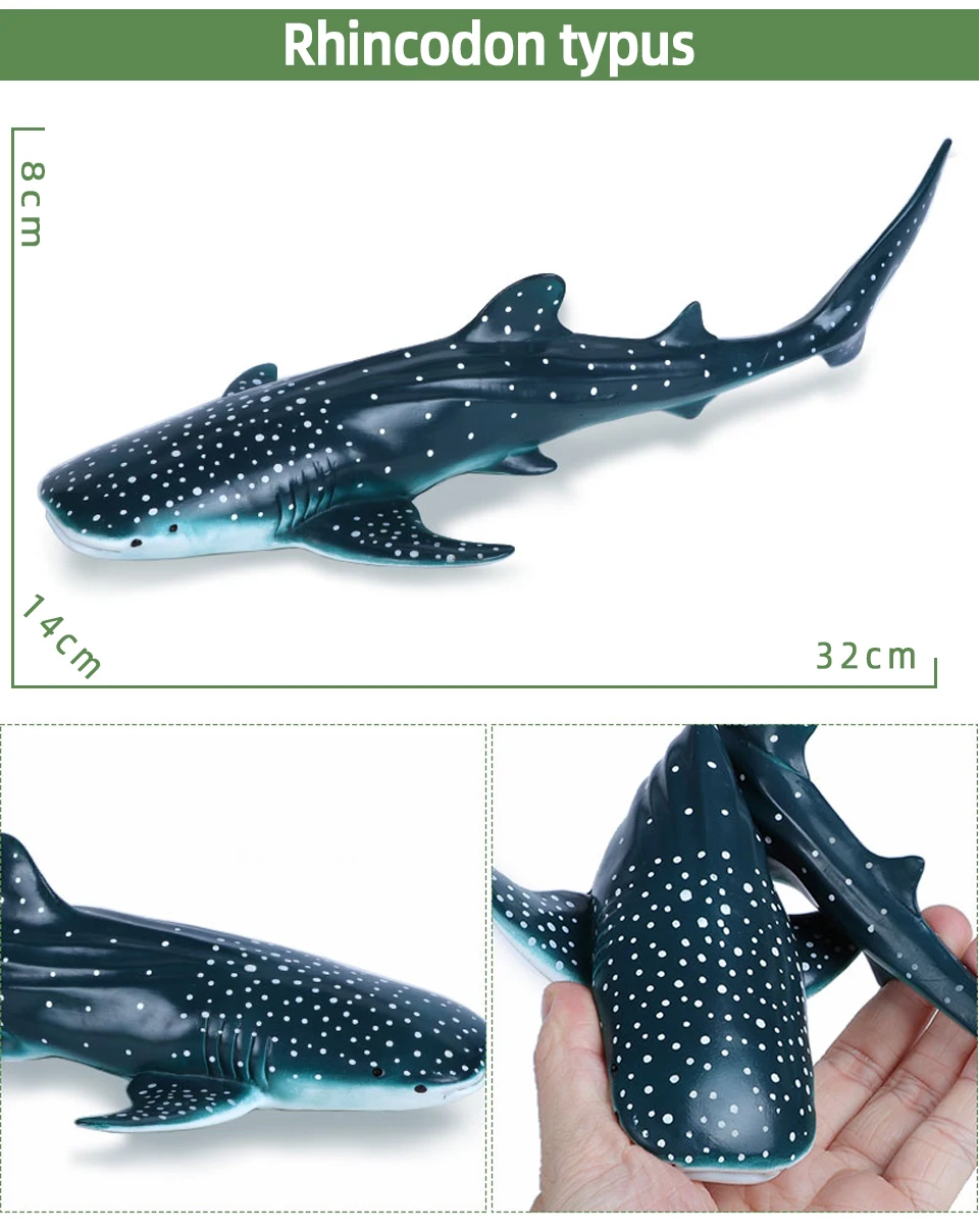 Big Size Soft Rubber Sea Life Simulation Action Figure Animal Model Toys for Children Kids Whale Figures Collection Educational