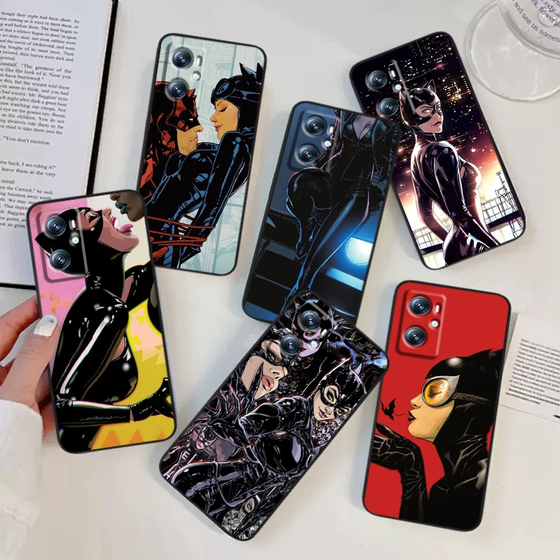 Film C-Catwoman Sexy For OPPO Find X6 X5 X3 A54S A5 A94 A16 A53S A57 A74 A72 A98 A78 A96 A9 5G Black Funda Phone Case