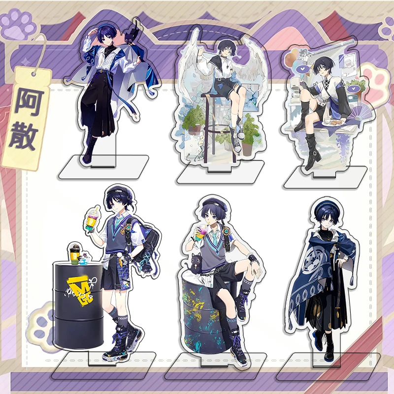 Scaramouche Figures Acrylic Stand Fashion Anime Action Figure Accessories Collection Kids Figure Toys Gift Yuan Shen friend gift
