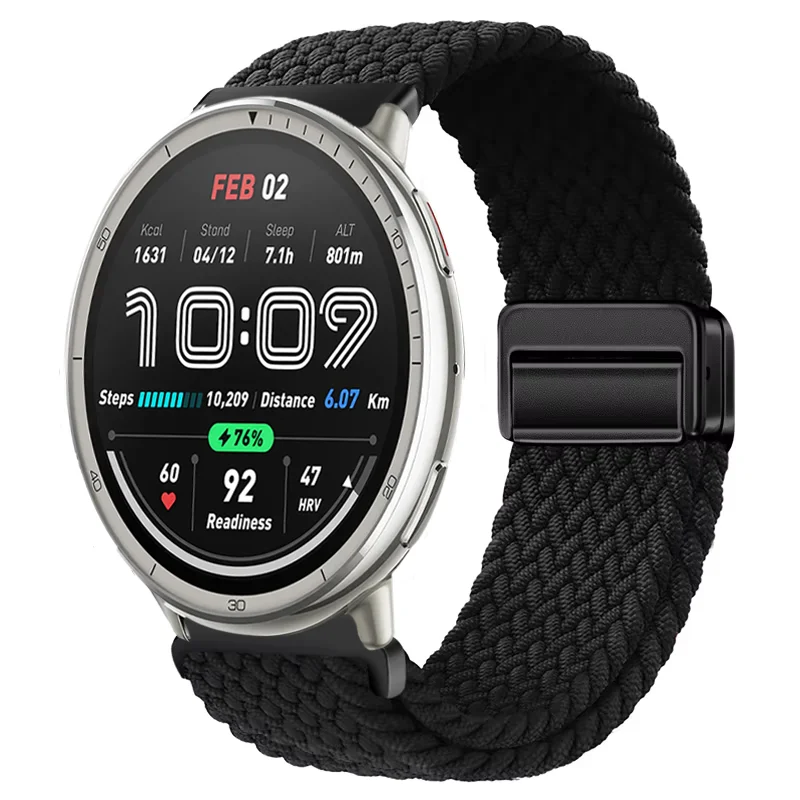 20mm 22mm Watch Strap For Amazfit Cheetah 2 Pro/2 Ultra Band Bip Max 6 5 3/Balance 3 2/Active 2 3 Max Braided Magnetic Bracelet