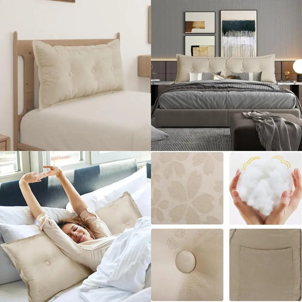 

Rectangular Bolster Pillow Twin Size for Bed, Daybed, and Back Support, Ideal for Sitting Comfortably