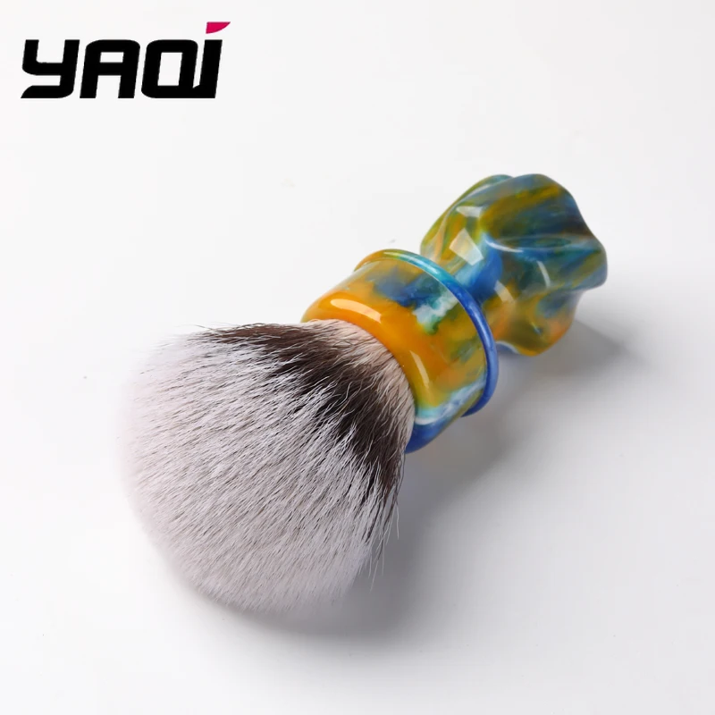 YAQI Premium Shaving Brush Colorful Marbled Handle Soft Hair Shave Brush Create Rich Lather for Men Classic Wet Shaving Grooming