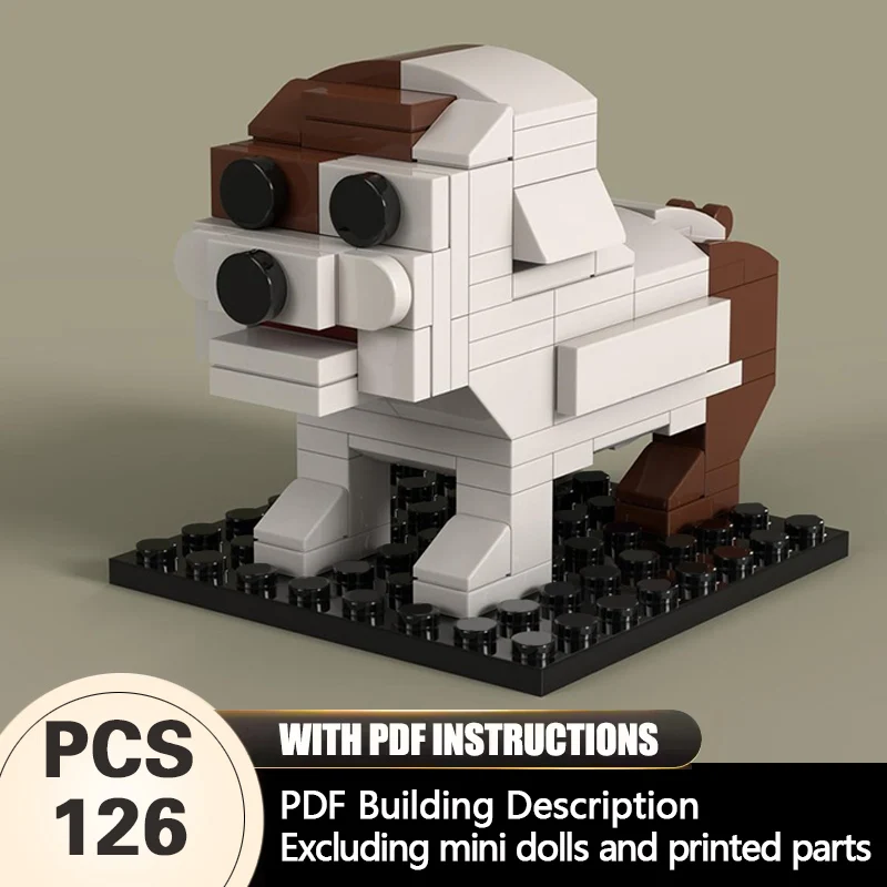 

Creators Animal Series Model MOC Building Bricks English Bulldog Modular Technology Gifts Holiday Assemble Children Toys Suit