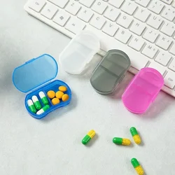 2-Grid Portable Pill Box Transparent Medicine Boxex Split Storage Box Home Travel Morning and Evening Medicine Boxex
