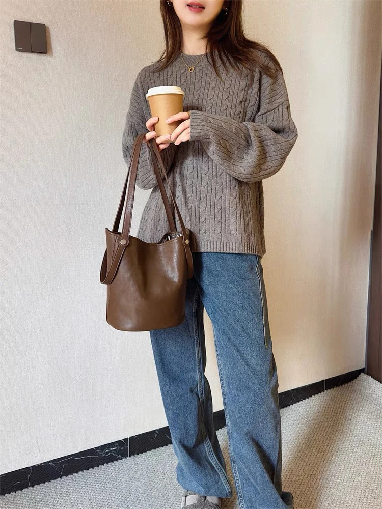 

Women's Large Capaci Autumn Winter Commuter Bag Versatile Single oulder Buet Bag Retro High End Lightweight Crossbody