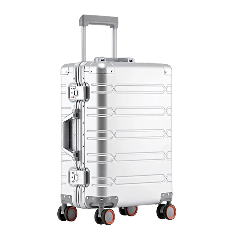 

100% Aluminum-magnesium alloy Travel Suitcase Rolling Luggage 20/24/29 inch Trolley Luggage Carry-On Cabin Suitcase