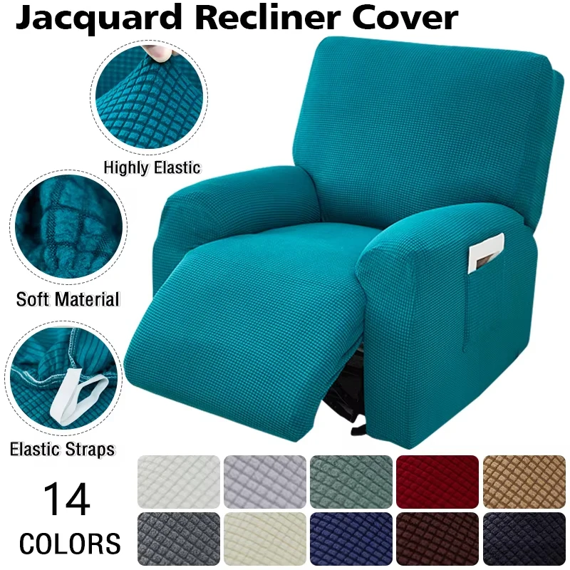 Jacquard Recliner Sofa Cover Stretch Functional Lazy Relax Armchair Covers Jacquard Slipcover Chair Sofa Protector