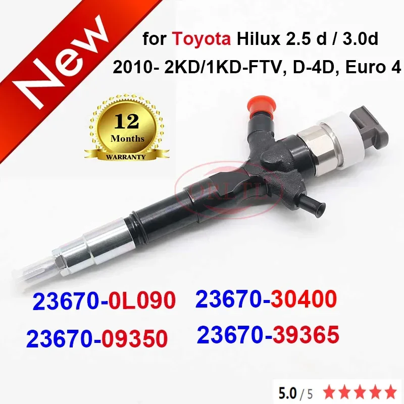 Diesel Engine Injector 23670-09350 23670-39365 Diesel Fuel Injector 2367009350 2367039365 For Toyota Hilux 2.5 D /3.0d 2KD/1KD