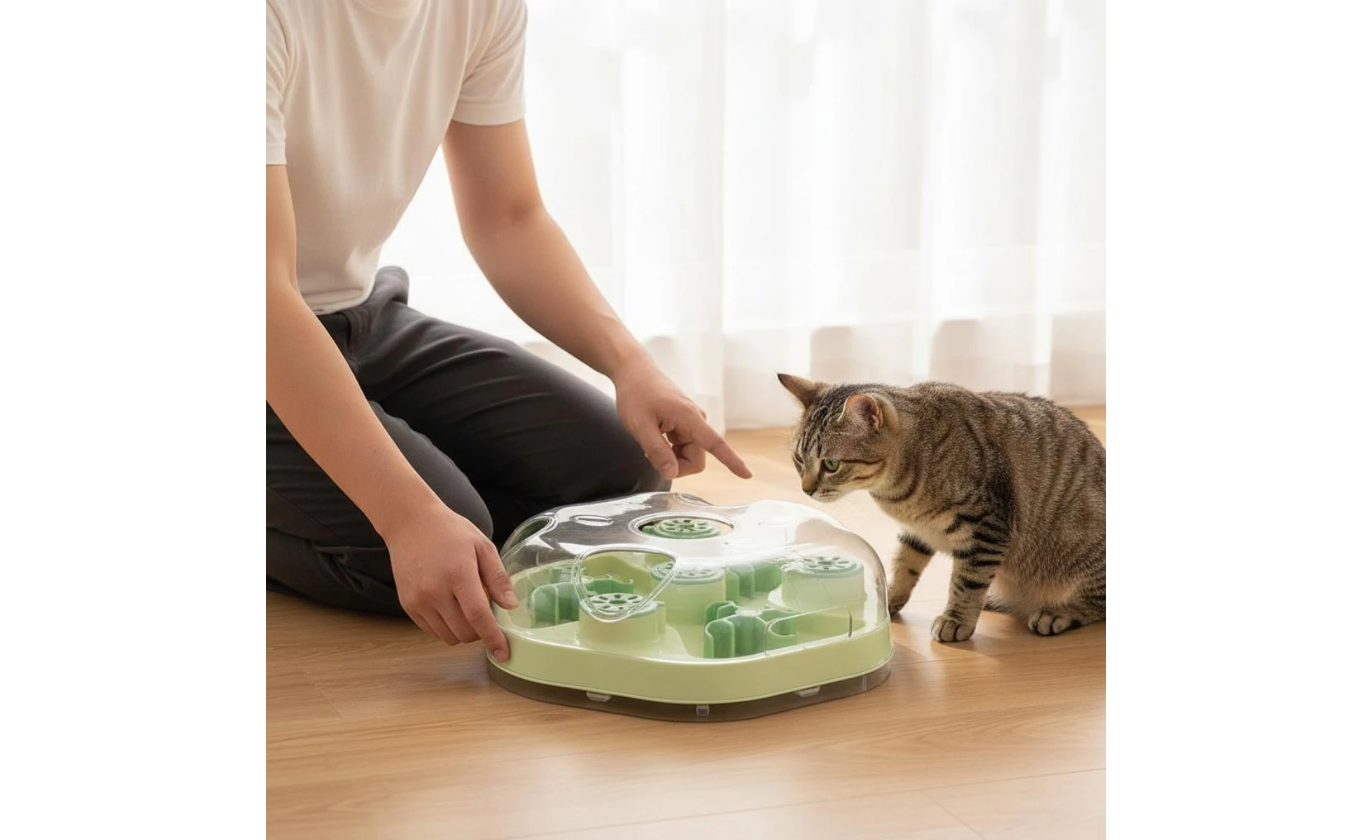 Interactive Feline Brain-Teaser Toy Mental Stimulation Feline Maze Toy Pet Accessory Multi-Function Anti-Choking for Kittens