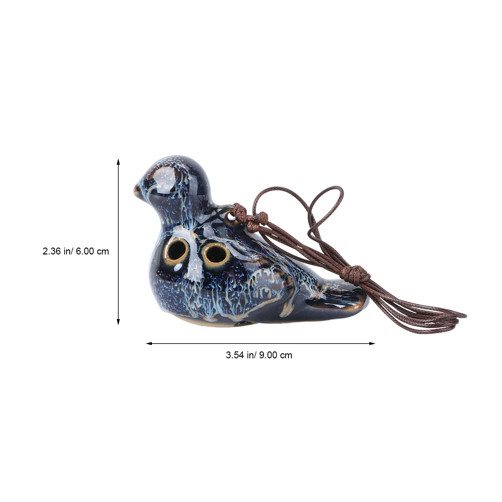 6 Hole Bird Shaped Ceramic Ocarina Flute Instrument for Beginners Professionals Easy to Play Portable Mellow Sound Design