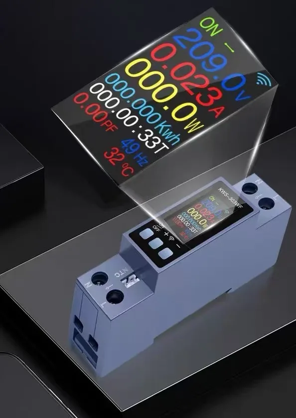 Picture 3: KINEE Smart WiFi MCB Circuit Breaker Switch with Voltage, Current, Timer, and Temperature  Functions 0-40A