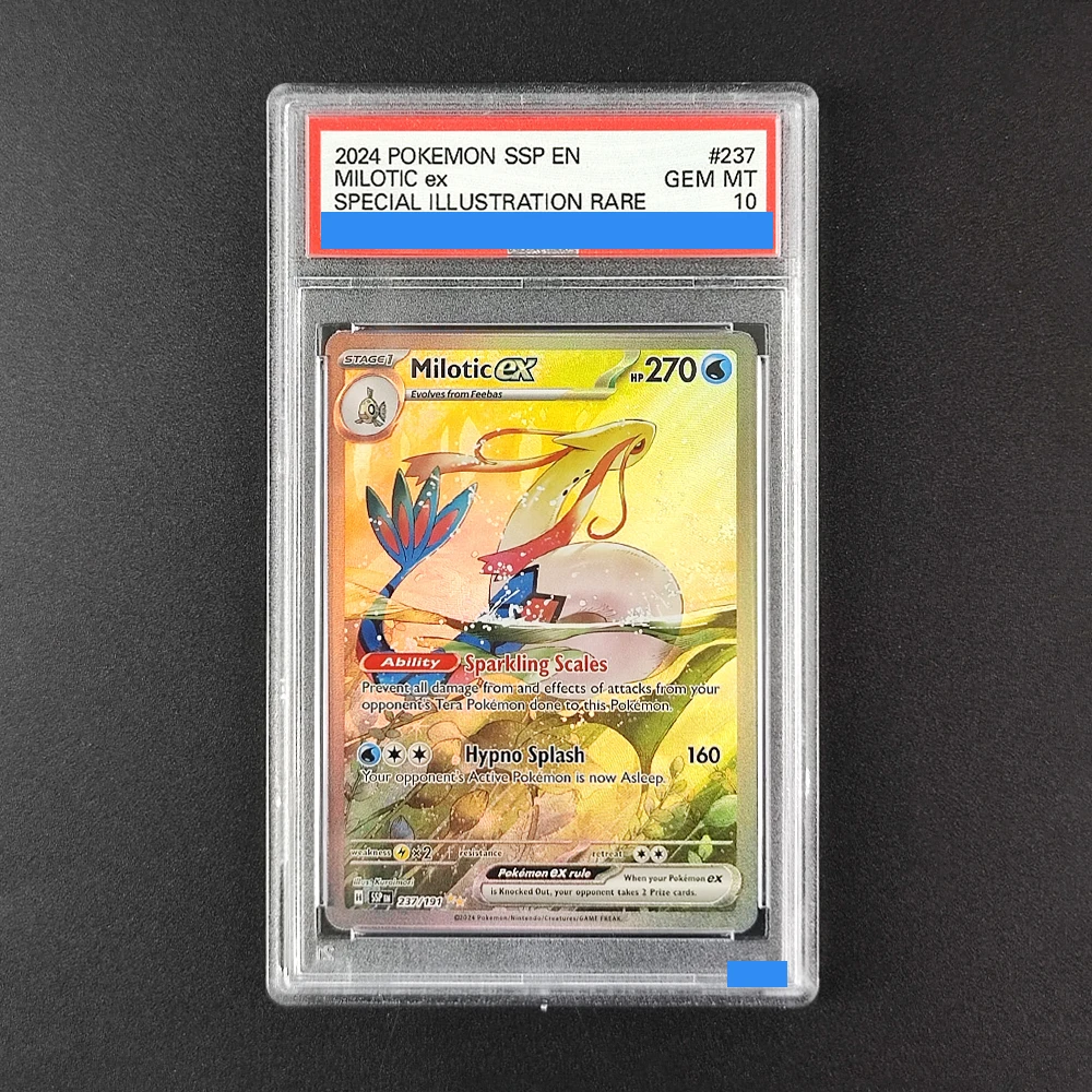 

﻿ Proxy POKEMON SSP EN SURGING SPARKS #237 MILOTIC ex Authentication Grading 10 Collection Game Card