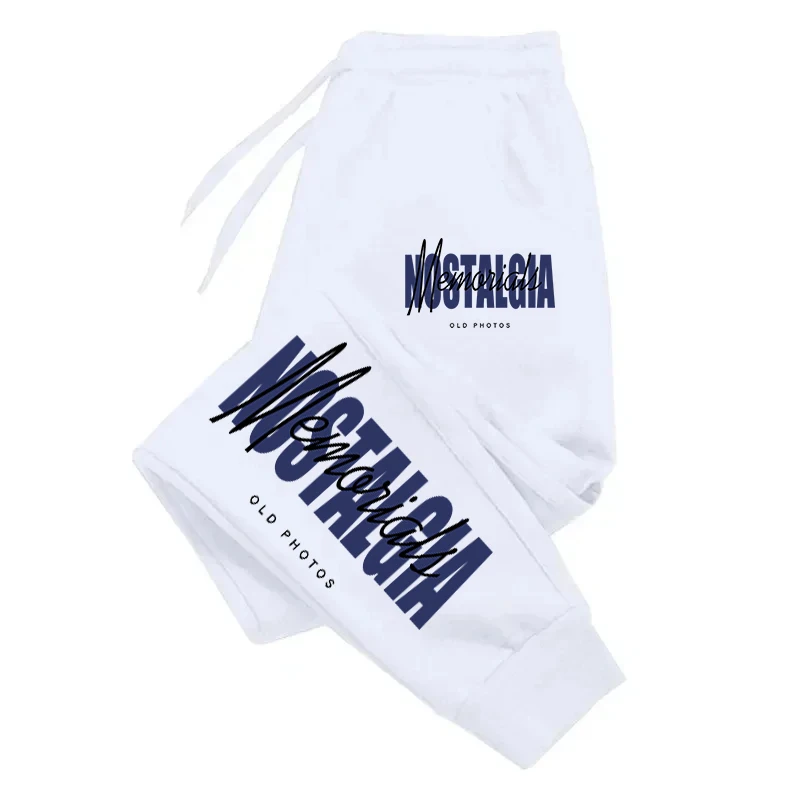 

Nostalgia Old Photos Print Sweatpants For Woman Pocket Drawstring Sweat Jogger Trouser Casual Sportswear Outdoor Couple Pants