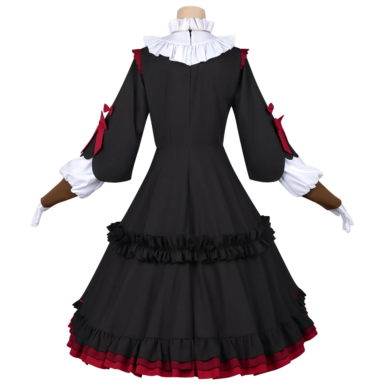 Anime Needy Girl Overdose Goku Bara Miyukika Cosplay Costume Goku Bara Black Gothic Lolita Dress for Halloween Comic Con Outfit view 6