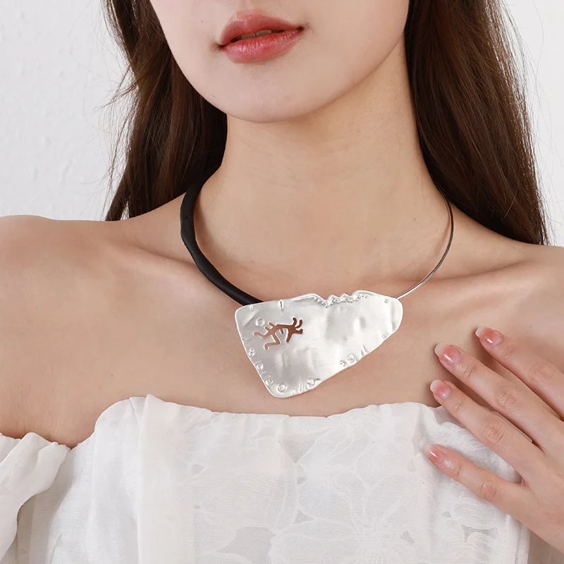 New European and American fashionable metal high-end sailing simple necklace necklace jewelry