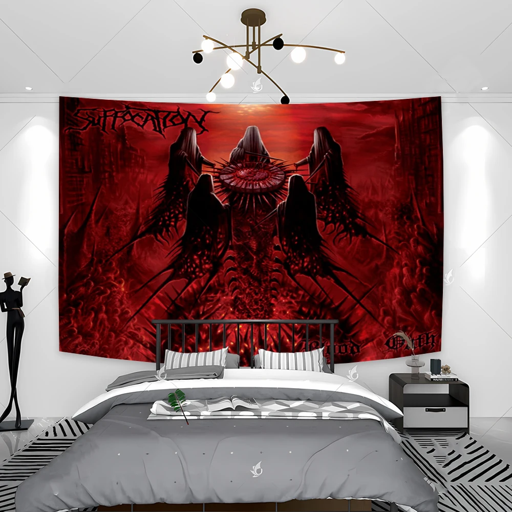 Red Tapestry Flag Banners Wall Tapestry Yoga Home Decoration Bedroom Colored Tapestry Aesthetic Macrame Wall Hanging