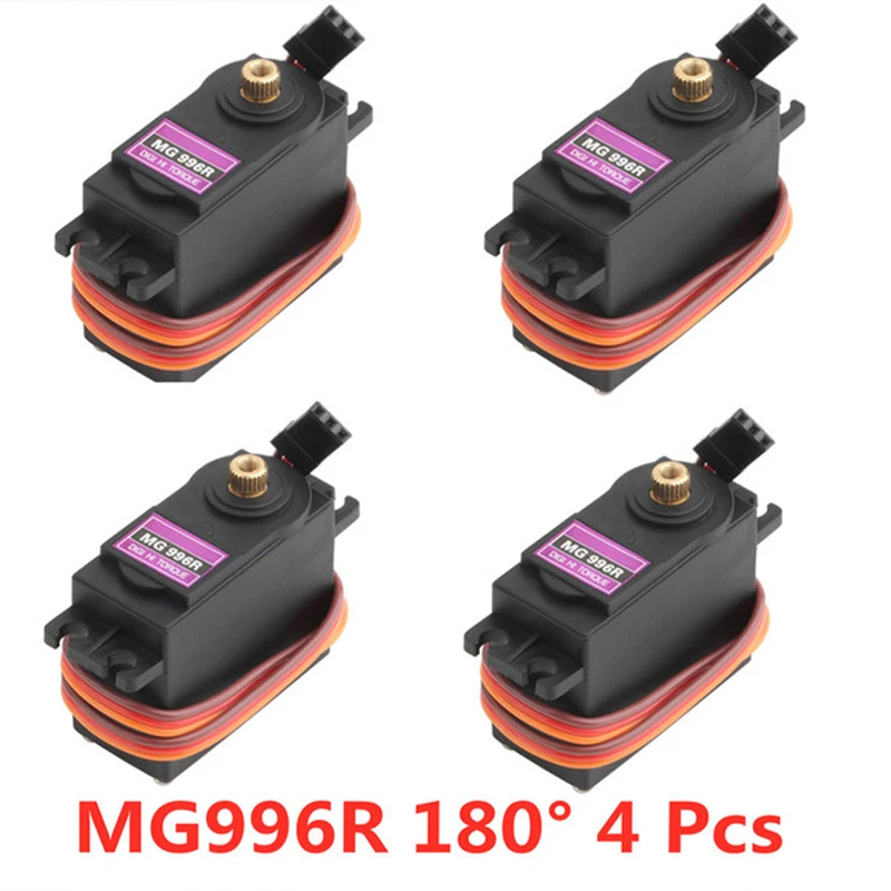 

4pcs 13kg 15kg Metal Servos Digital MG995 MG996 MG996R Servo Metal Gear motor for Futaba JR Car RC Helicopter Boat Diy toys