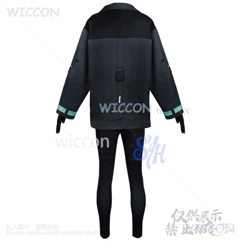 نوير تأثيري Synduality أنيمي زي فاسق معطف أسود السراويل Y2K الفتيات أزياء الهالوين عيد الميلاد كرنفال حزب كوس مخصصة #3