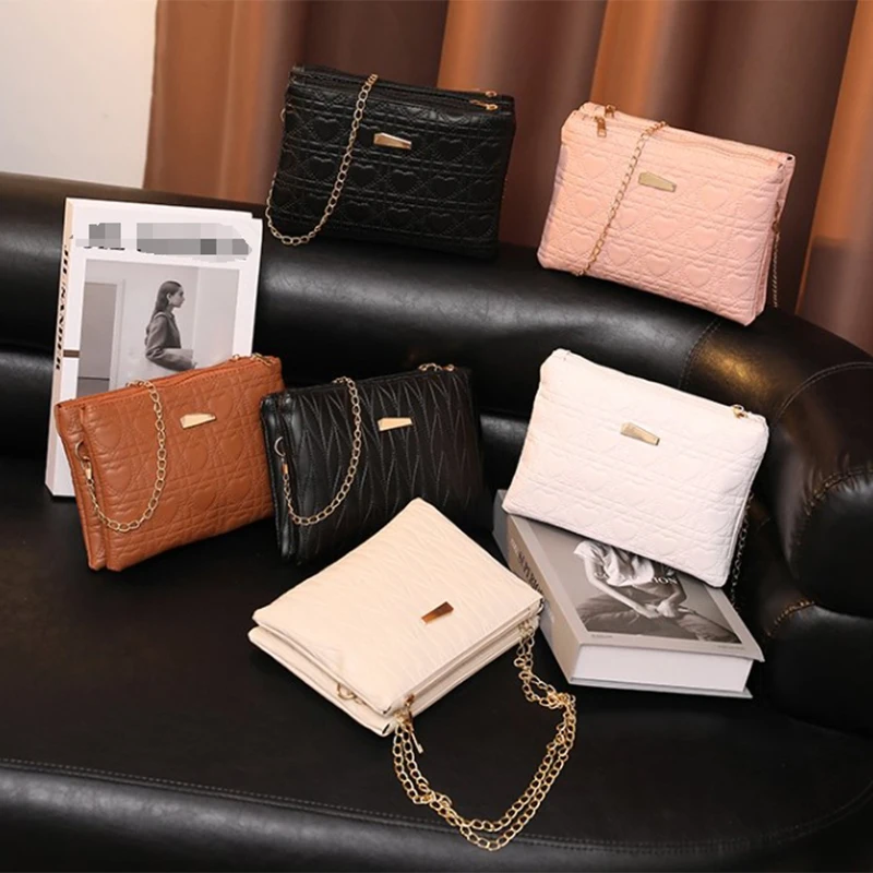 

Новая универсальная и модная портативная однотонная маленькая квадратная сумка из искусственной кожи, сумка через плечо на одно плечо