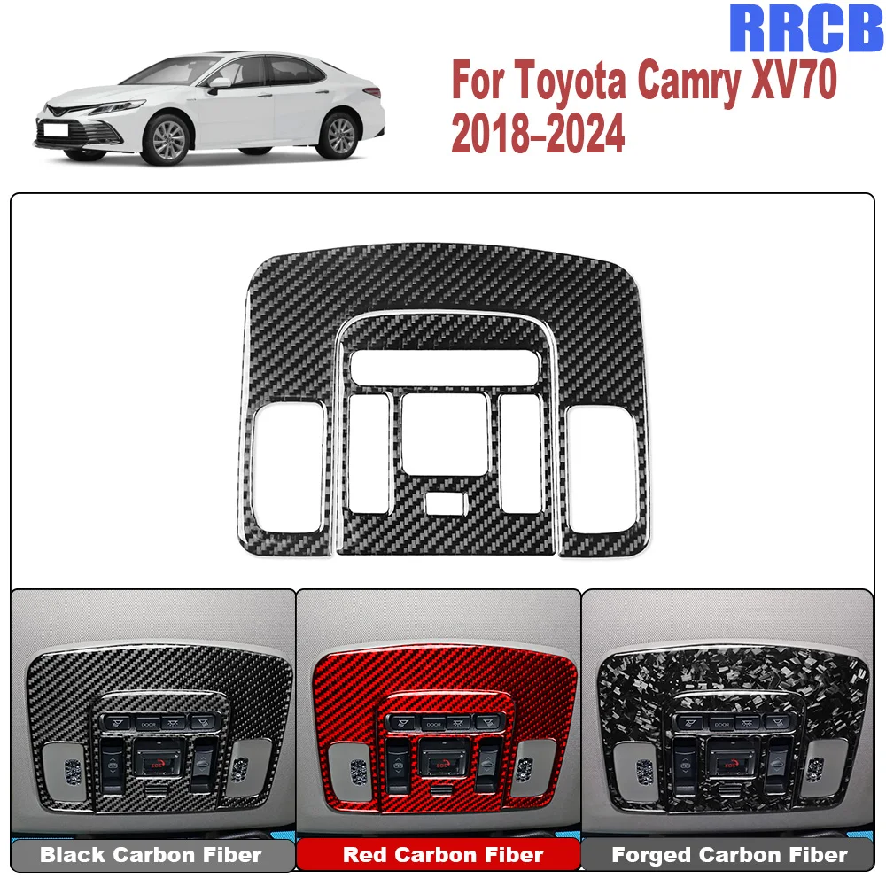 For Toyota Camry XV70 2018 2019 2020 2021 2022-2024 Real Carbon Fiber Reading Light Trim Set