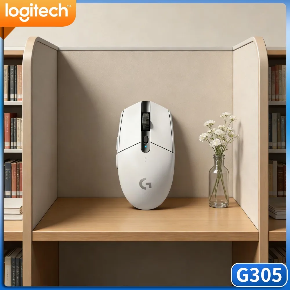 G305 Logitech LIGHTSPEED Pro‑Level Play Mouse,HERO 12000 DPI,6 Remappable Buttons,250H Battery Life,Suit PC Mac Gaming Fans