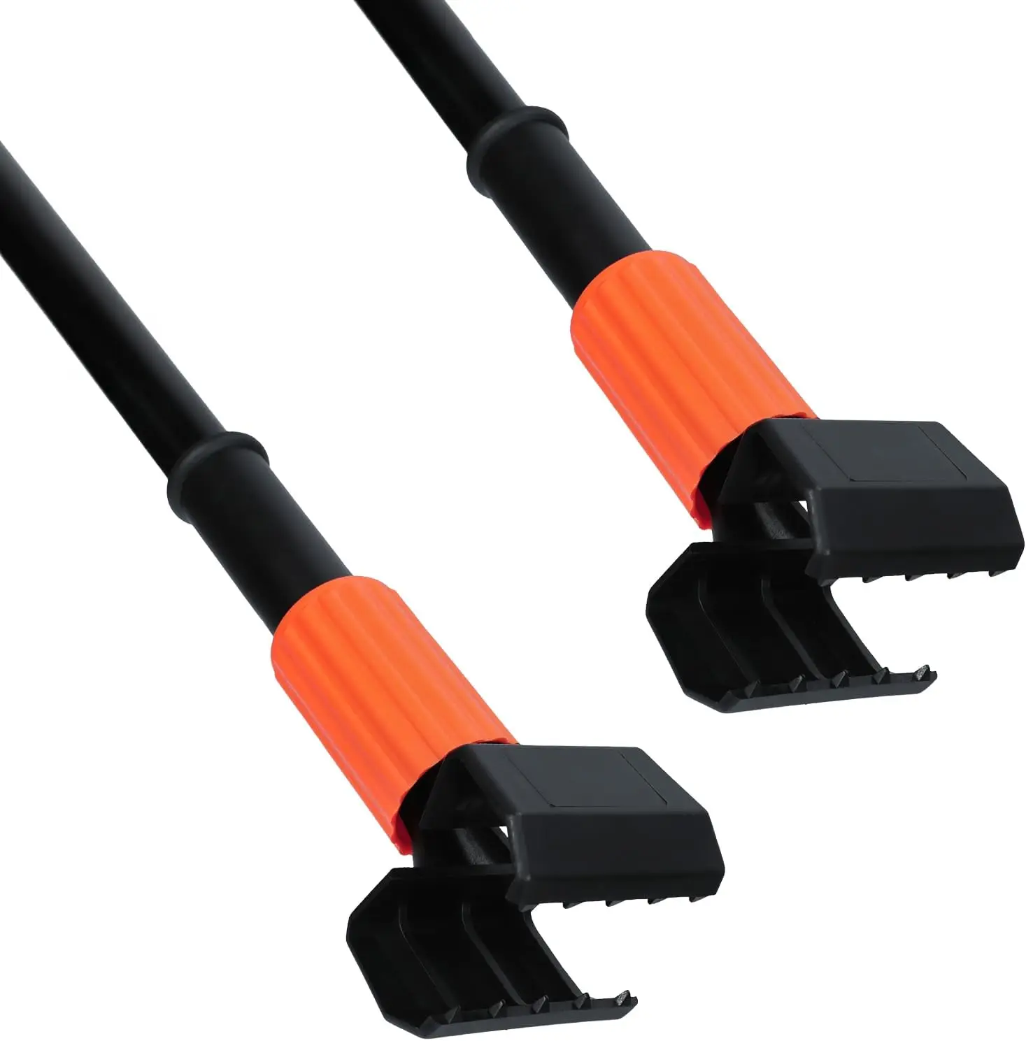 

(2PK) Commercial Wet Mop Handles Replacement, Heavy Duty Jaw Clamp Style Mop Stick, Industrial Mop Grippers-Savety Orange