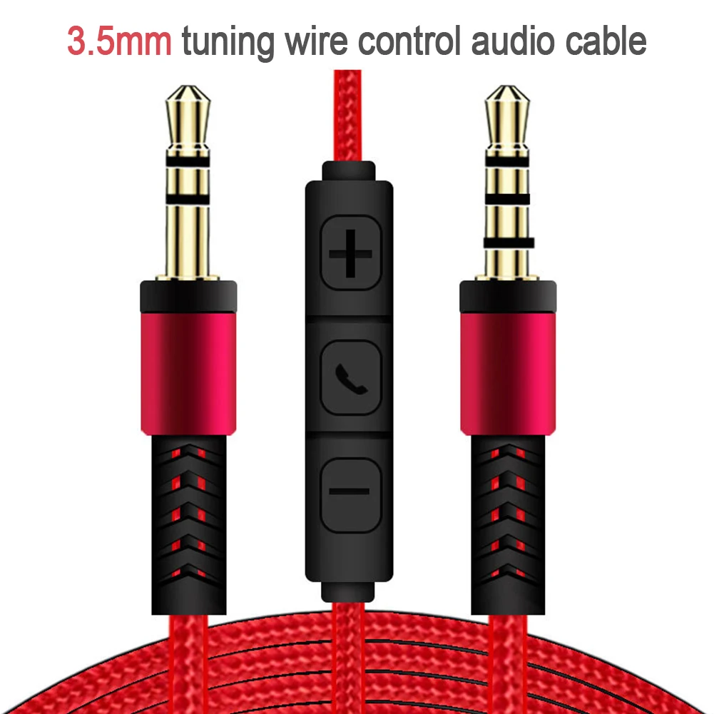 3.5mm Jack Male To Male Audio Cable For Mobile Phones Headphone Connection Car Audio Tuning Band Microphone Cable