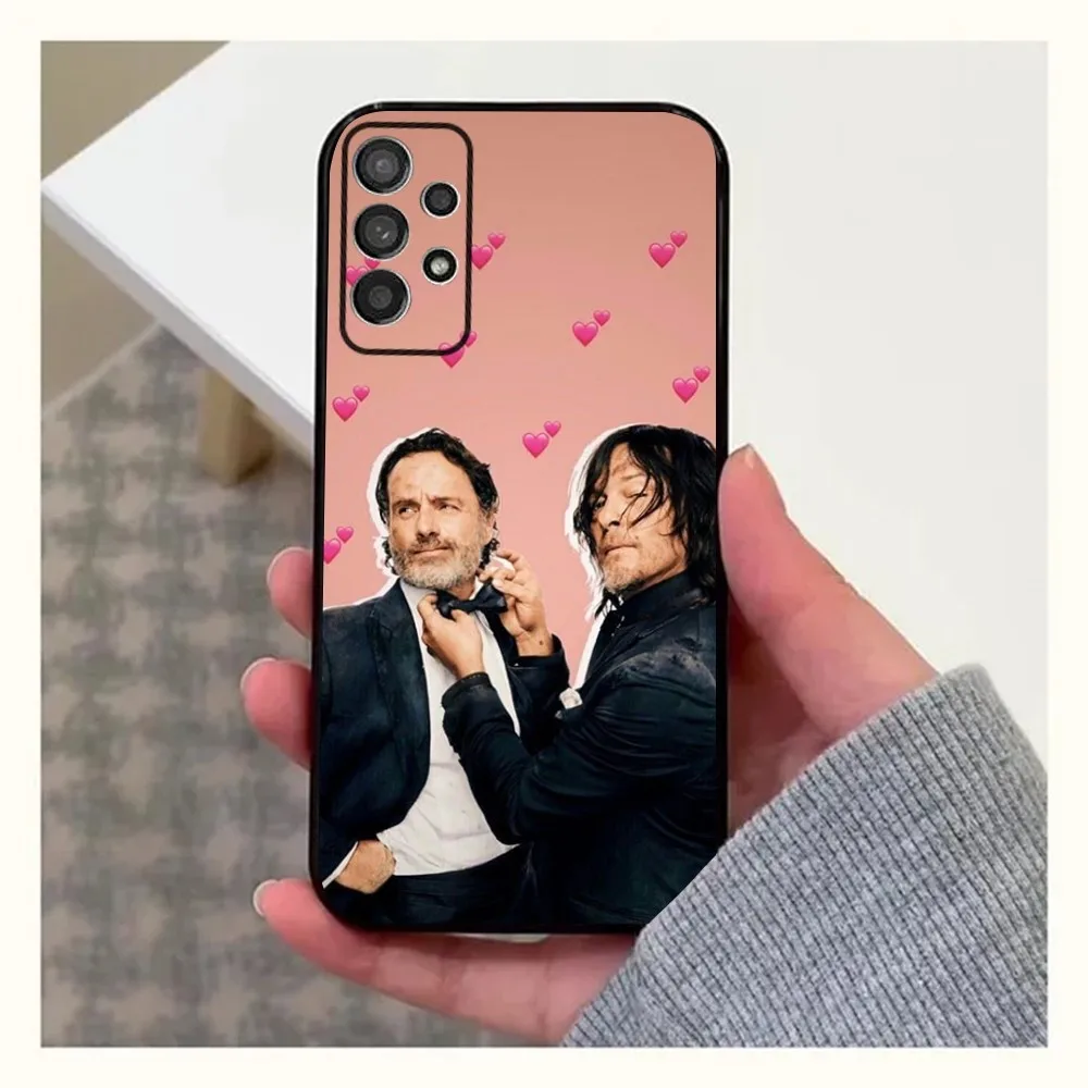 R-Rick Grimes und Darryl D-Dixon Handy hülle für Samsung Galaxy A13,A21s,A22,A31,A32,A52,A53,A71,A80,A91 Soft Black Cover