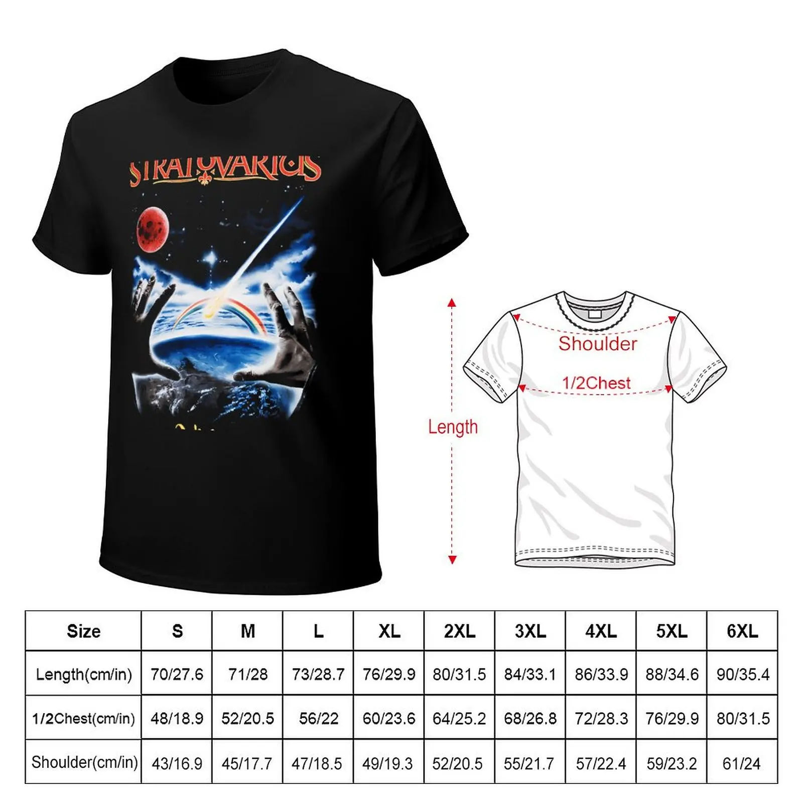 Stratovarius - Visions T-Shirt kawaii clothes anime sports fans plain black t shirts men